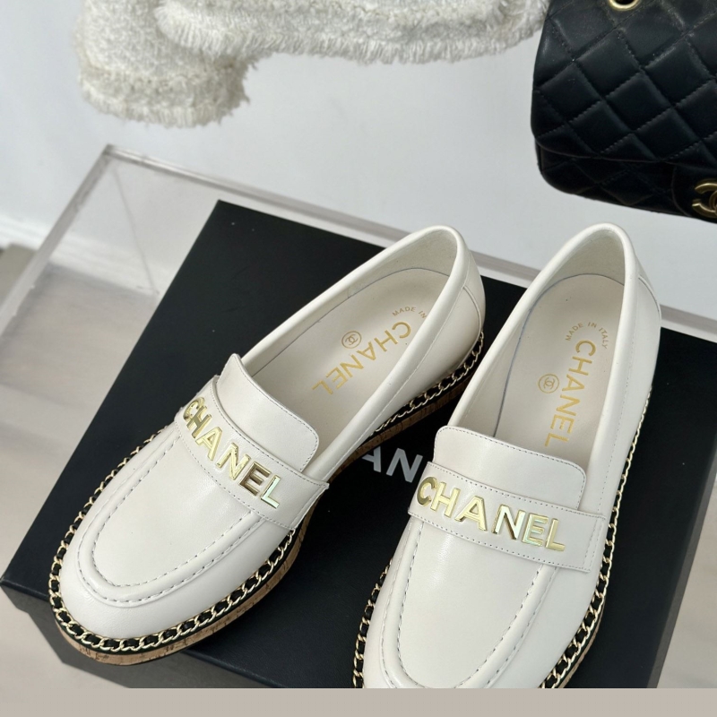 Ch*el leather shoes